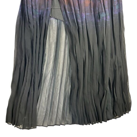 Urban Outfitters Silence & Noise Fortuna Ombre Maxi Slit Dress Black Blue 0 - Picture 8 of 13